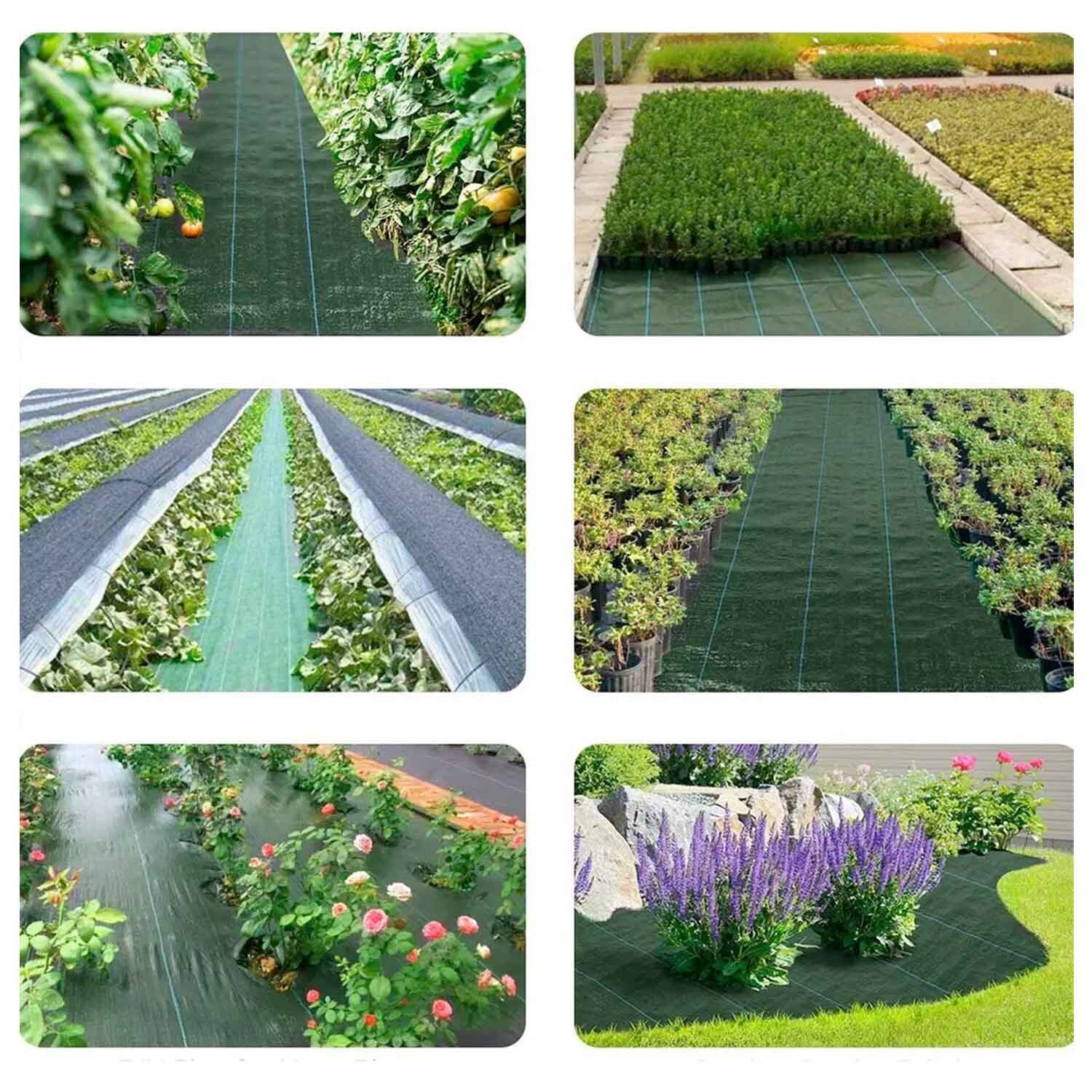 Telo per pacciamatura in polipropilene 100g/mq con rivestimento anti-UV. Telo anti erbacce per protezione orto piante e fiori. M100x3,30