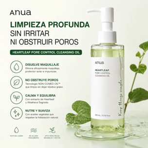 Desmaquillante Facial Heartleaf Pore Control Cleansing Oil Anua 200 ml
