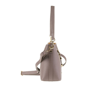 Borsa a spalla da donna Made in Italy - Modello Valeria Elite - 100% pelle - 22.0 x 19.5 x 10.5 cm