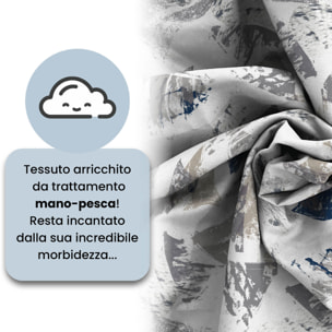 COPRIPIUMINO FASHION, 100% Microfibra, No Stiro - URBAN BLU