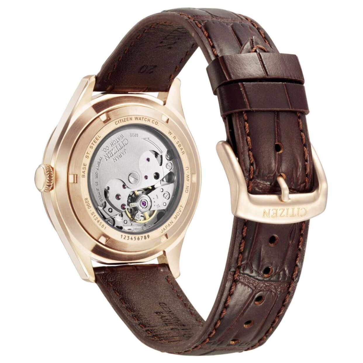 Reloj Citizen NH8393-05A Hombre Analogico Automatico con Correa de Cuero