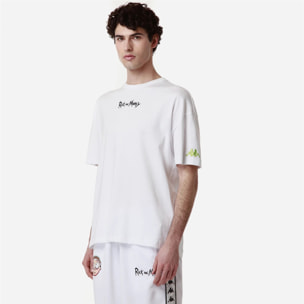 Kappa - Camisetas y tops Hombre Blanco - Authentic Marel Warner Bros