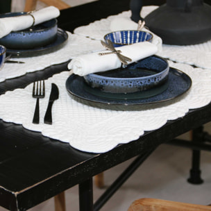 Set de table morphée coton matelassé - Blanc
