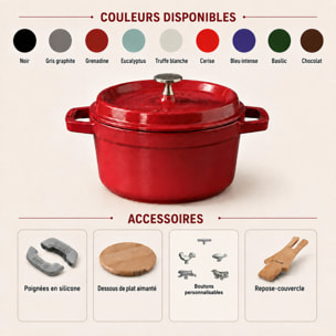 STAUB Cocotte ovale 37 cm, Truffe blanche