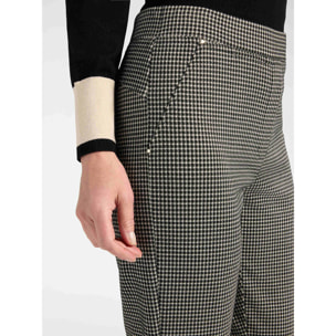 Elena Mirò - Pantaloni slim jacquard cropped - Nero