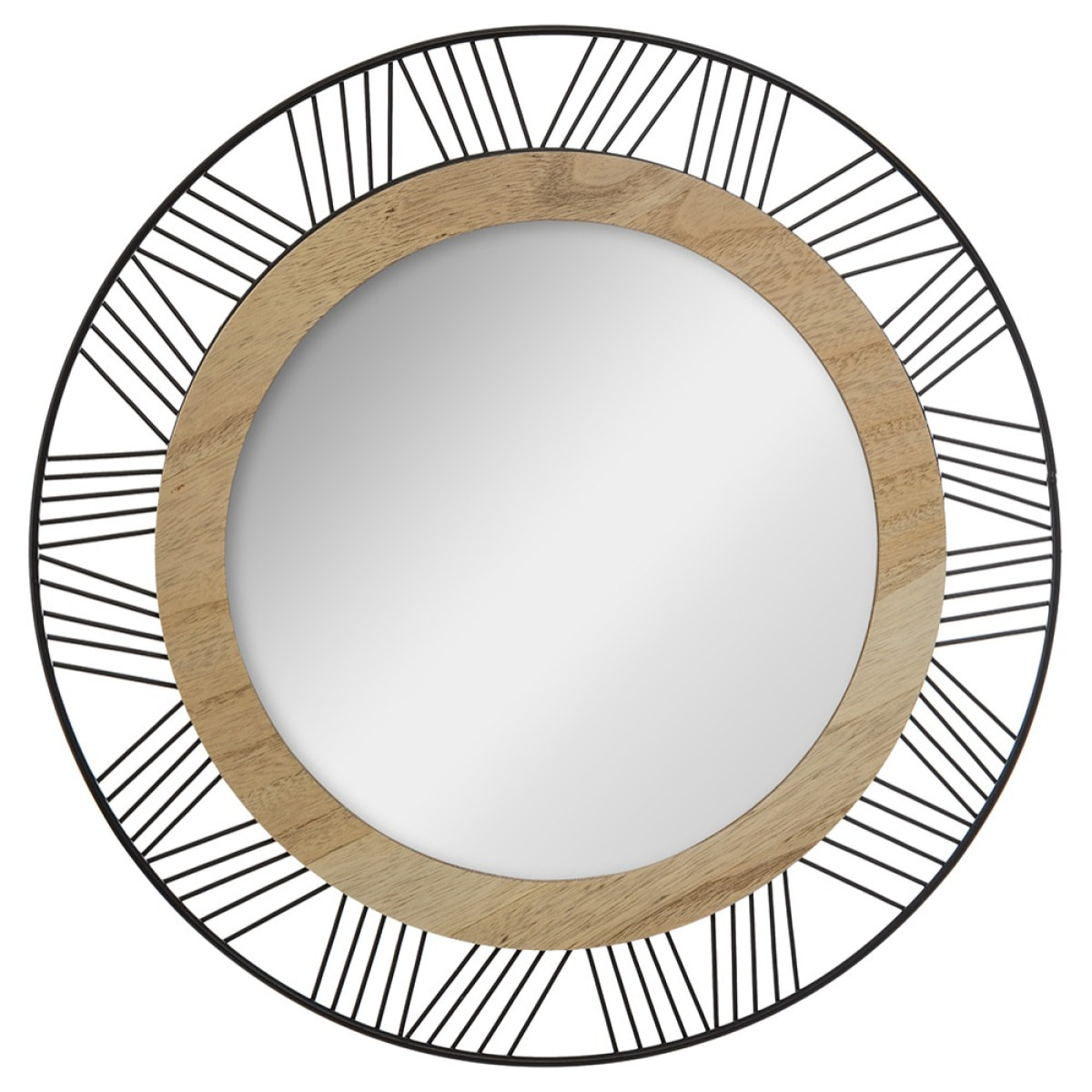 Miroir kibwe rond métal 45cm