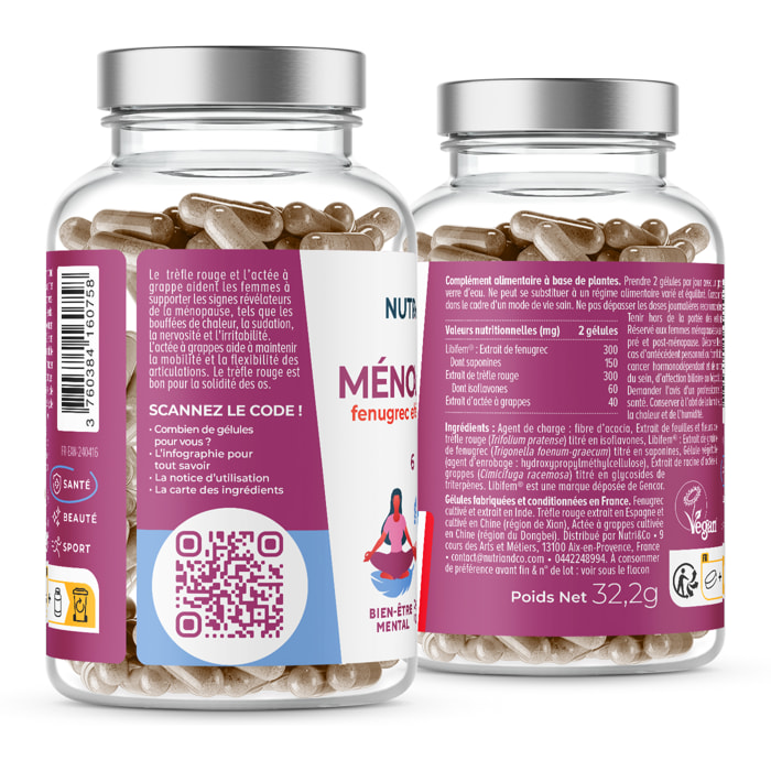 Nutri&Co Formule Ménopause Equilibre Hormonal Féminin - 60 gélules Vegan