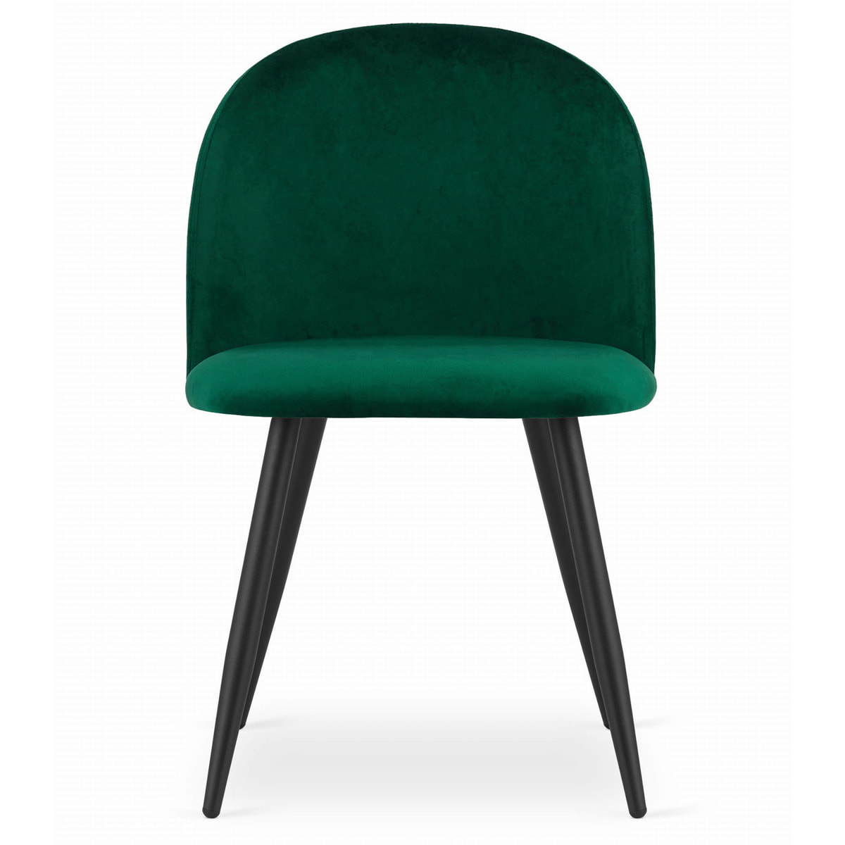 Set di 2 sedie Bello in velluto verde e metallo nero