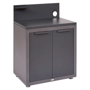 Module 2 portes pour cuisine d'été Oxyana gris graphite