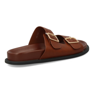 Sandalia hombre cómoda doble hebilla verano