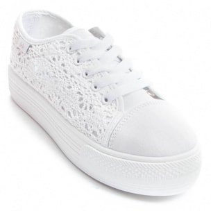 Sneakers de plataforma - Blanco - Altura: 3 cm