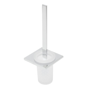 Evolution R Brosse WC en Verre avec support mural en Aluminium (SATDEVOR37)