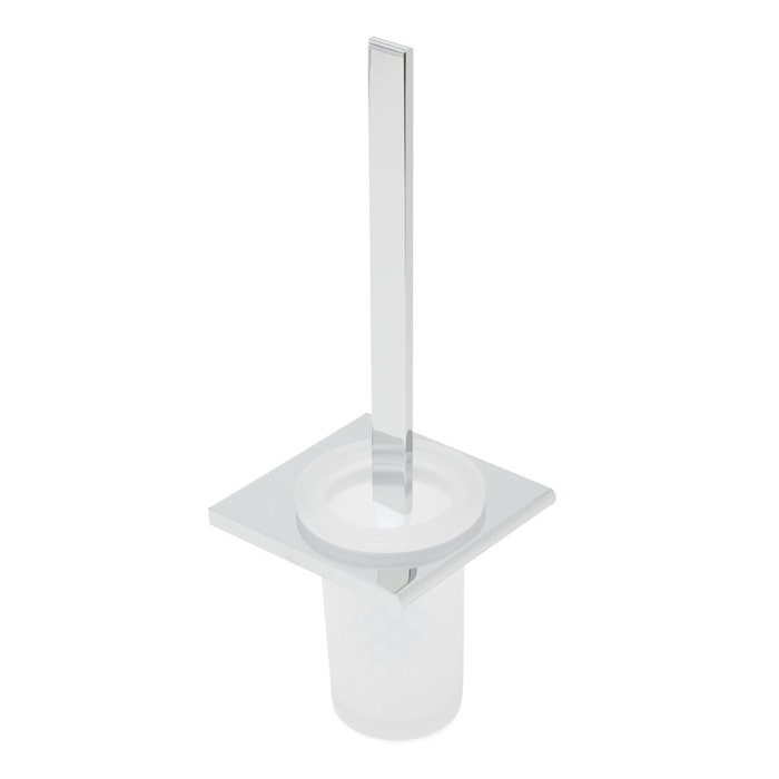Evolution R Brosse WC en Verre avec support mural en Aluminium (SATDEVOR37)