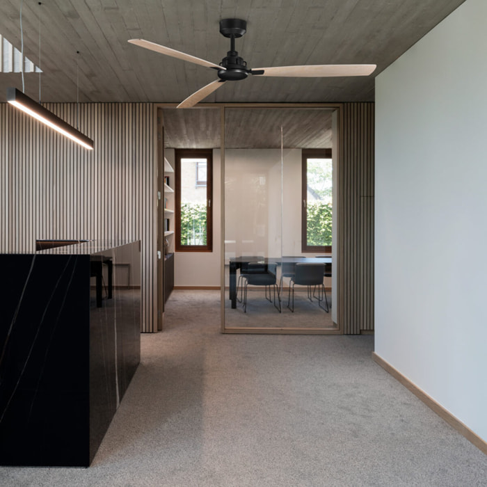 FORLIGHT Ventilador Xaloc ø1000mm Light For Life Negro Madera clara