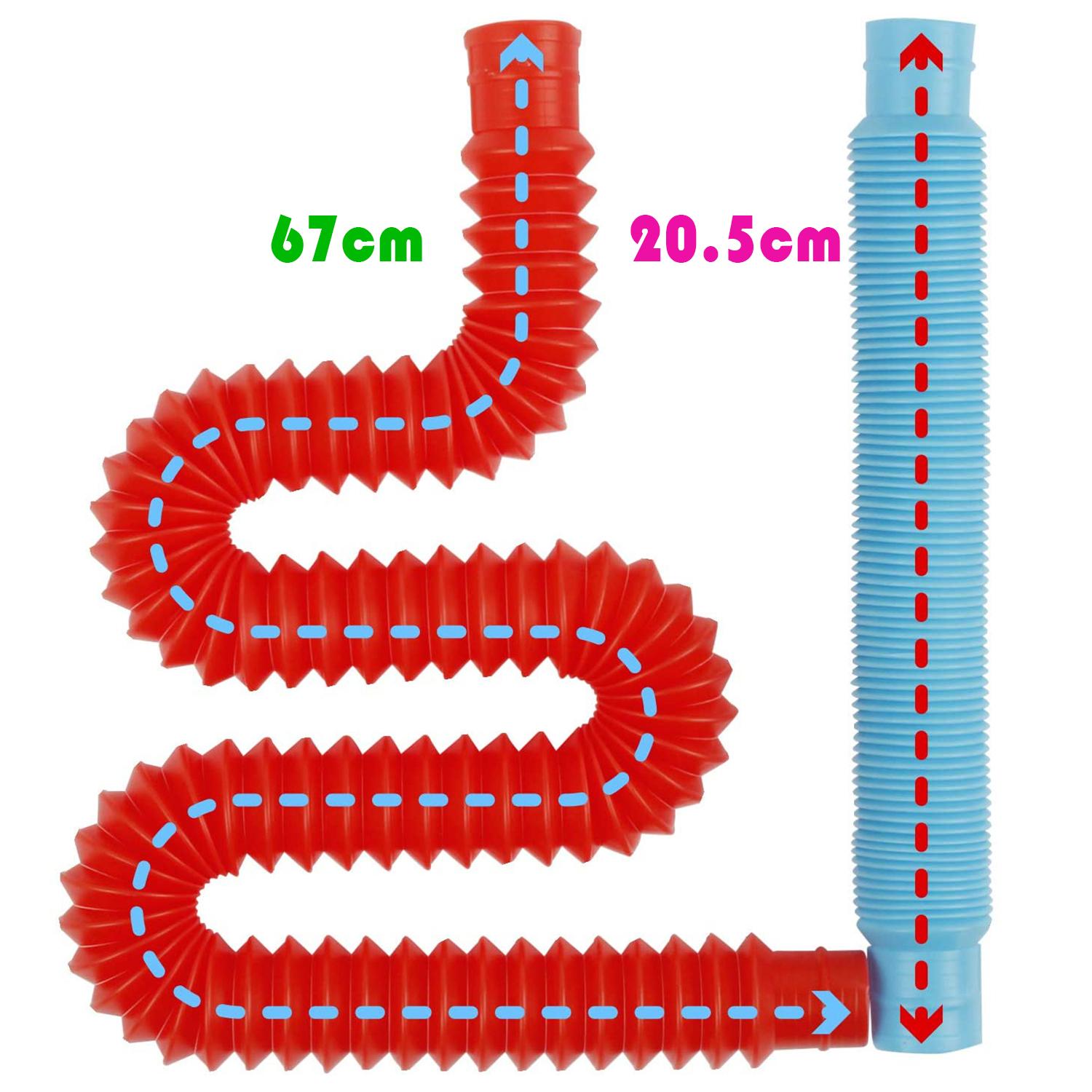 XL Pop Tubes Giocattoli sensoriali divertenti e funzionali che si piegano, si allungano e si connettono.