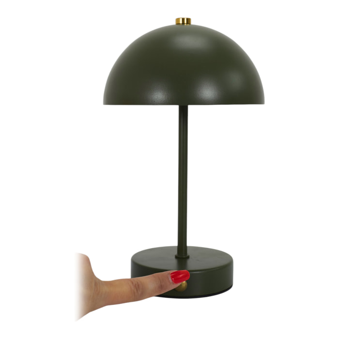Lampe De Table Lucia Metal Vert H26cm