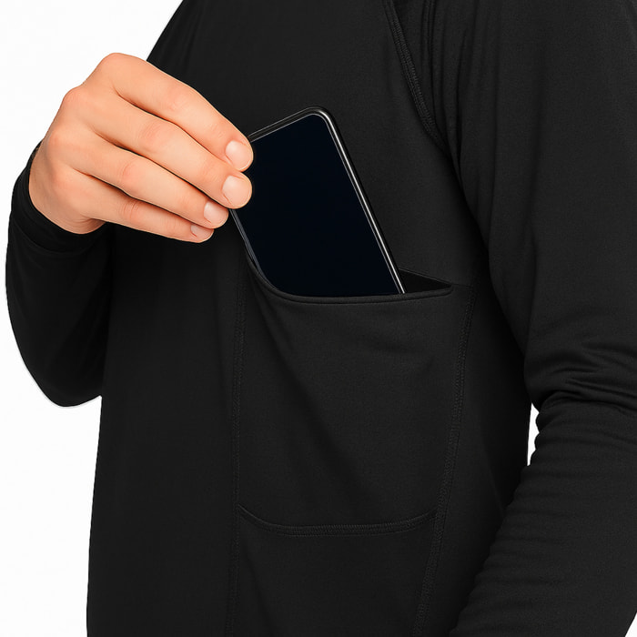 Sudadera ECOON modelo La diagonale des Fous en color Negro