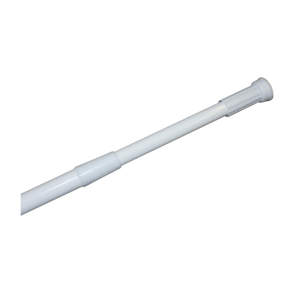 Barre tringle pour rideau de douche ou baignoire extensible Blanche 140-260cm MSV