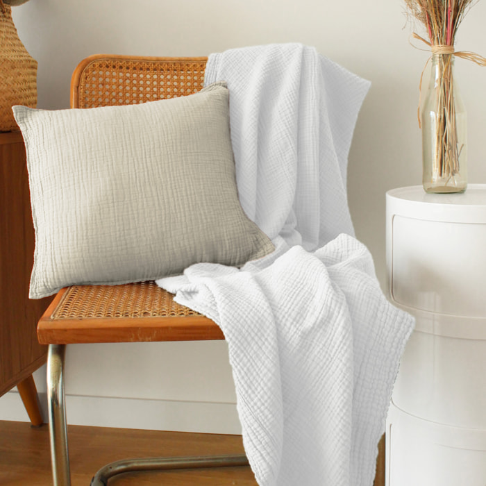 Plaid en gaze de coton, SIMPLEMENT GAUFRÉ