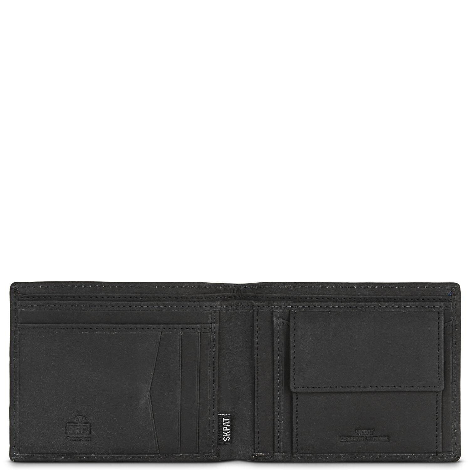 Cartera Hombre Piel Skpat Vintage Negro