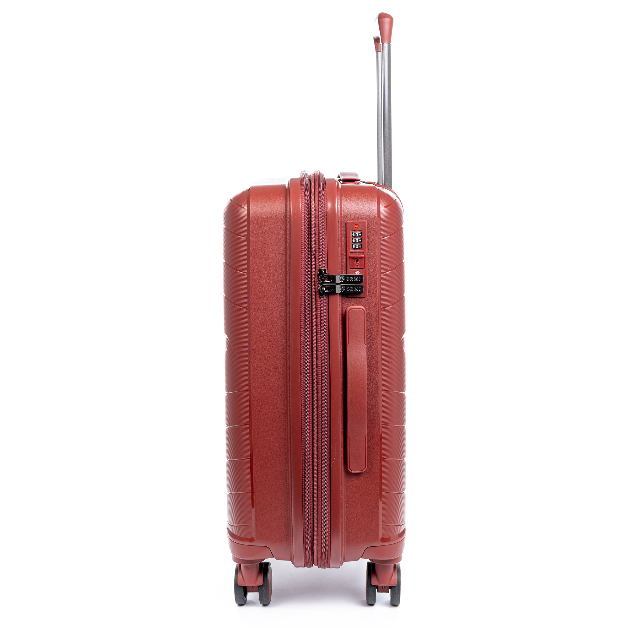 Juego de 3 maletas Trolley extensibles, en material ligero PP resistente a la rotura. Cerradura TSA numérica, 4 ruedas giratorias 360°.