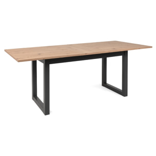 Table à manger industrielle en bois extensible 10 personnes AUTEL