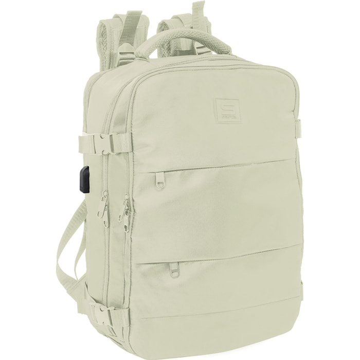 Mochila viaje cabina portatil 15,6 safta "beige"