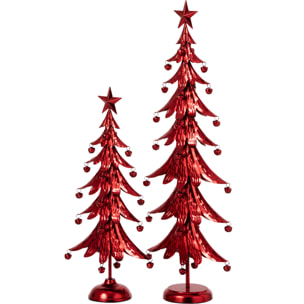 J-Line Sapin de Noël - fer - rouge - large