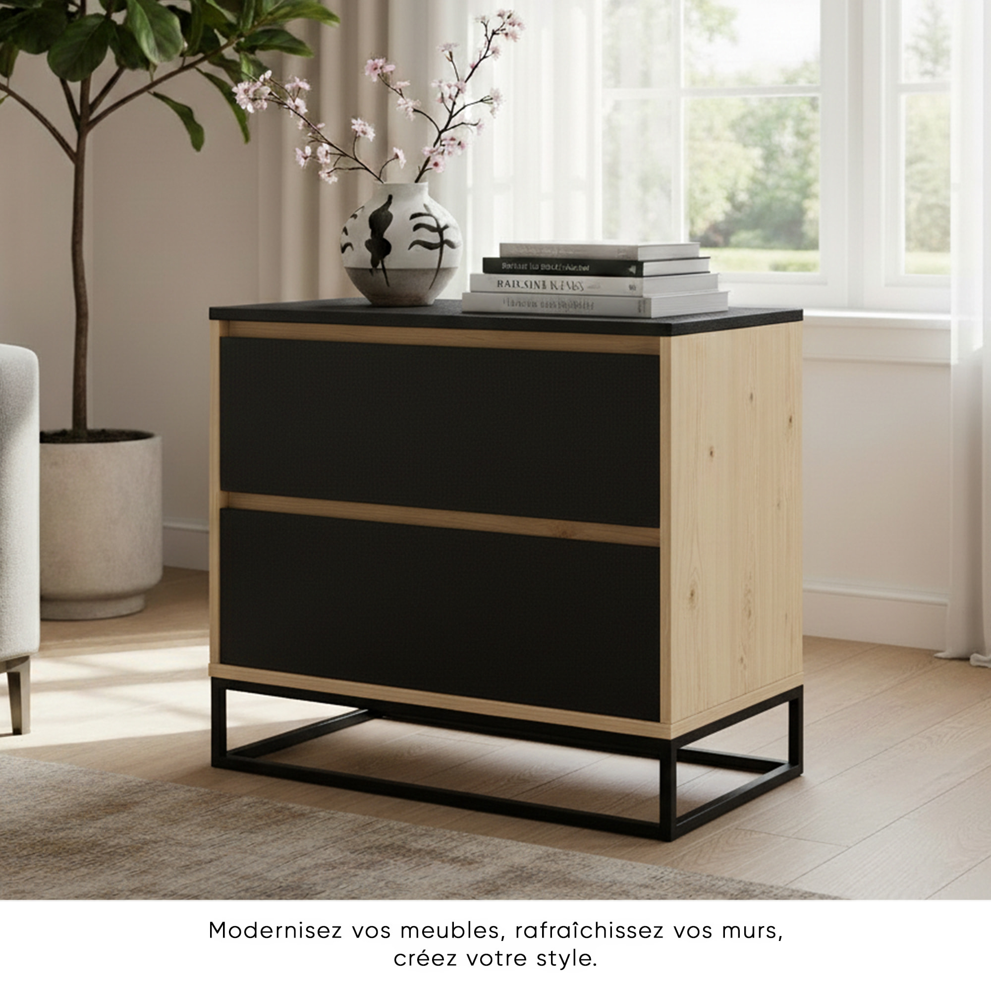 Rouleau adhésif granit noir au mètre - Autocollants Revêtement Adhésif Cuisine Meubles Salle de bain