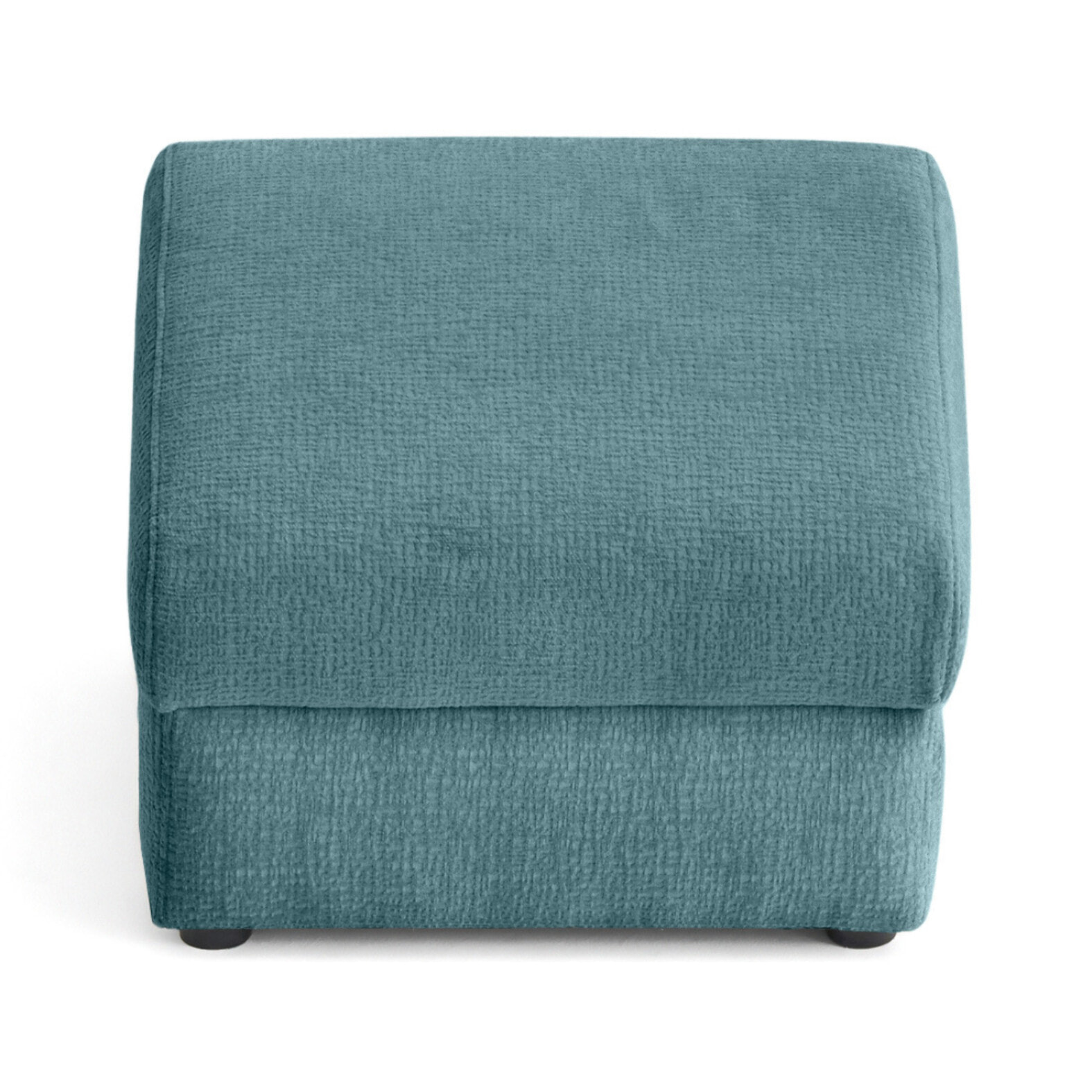 Bastille - pouf en tissu velours relief - Bleu