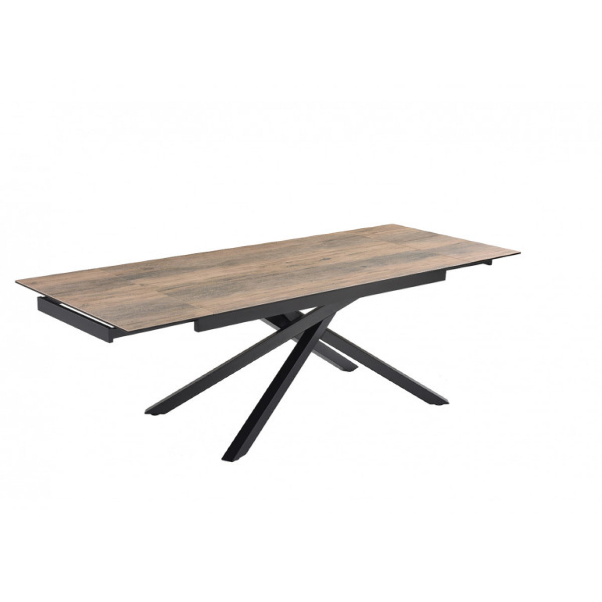 Table extensible en céramique finition bois L160/240cm - 9 piètements - UNIK