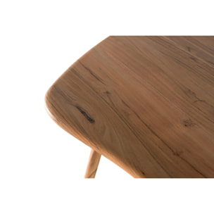 Escritorio de Madera de Acacia 140 Cm Estilo Rústico Moderno