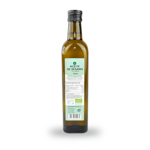 PLANETA HUERTO | Aceite de Sésamo ECO 500 ml – Prensado en Frío, Rico en Omega 6 y 9, y Vitaminas