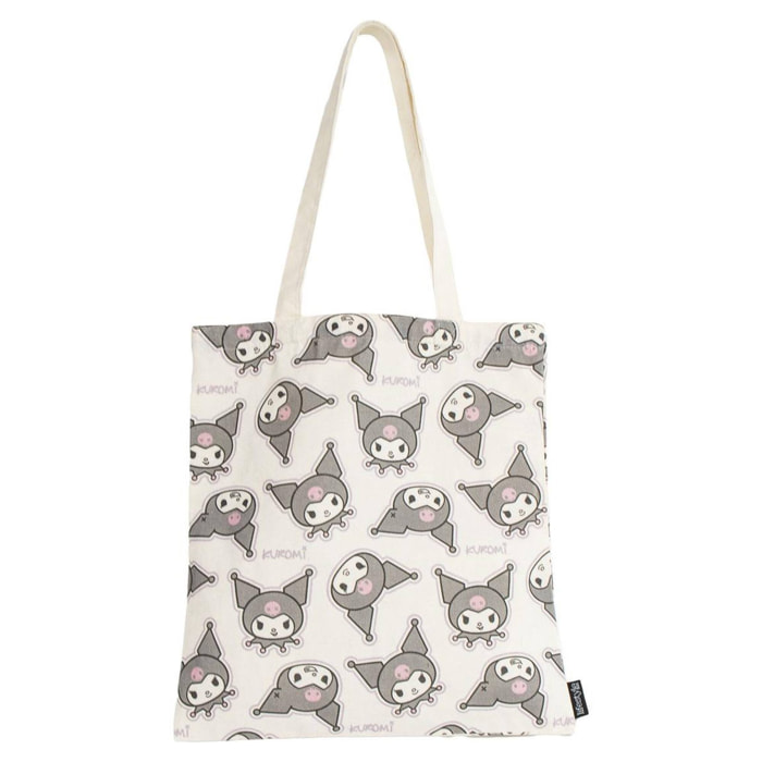 Bolsa shopping hello kitty kuromi, unisex adulto, blanco y negro