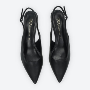 Décolleté sling back Donna Tata Italia Nero