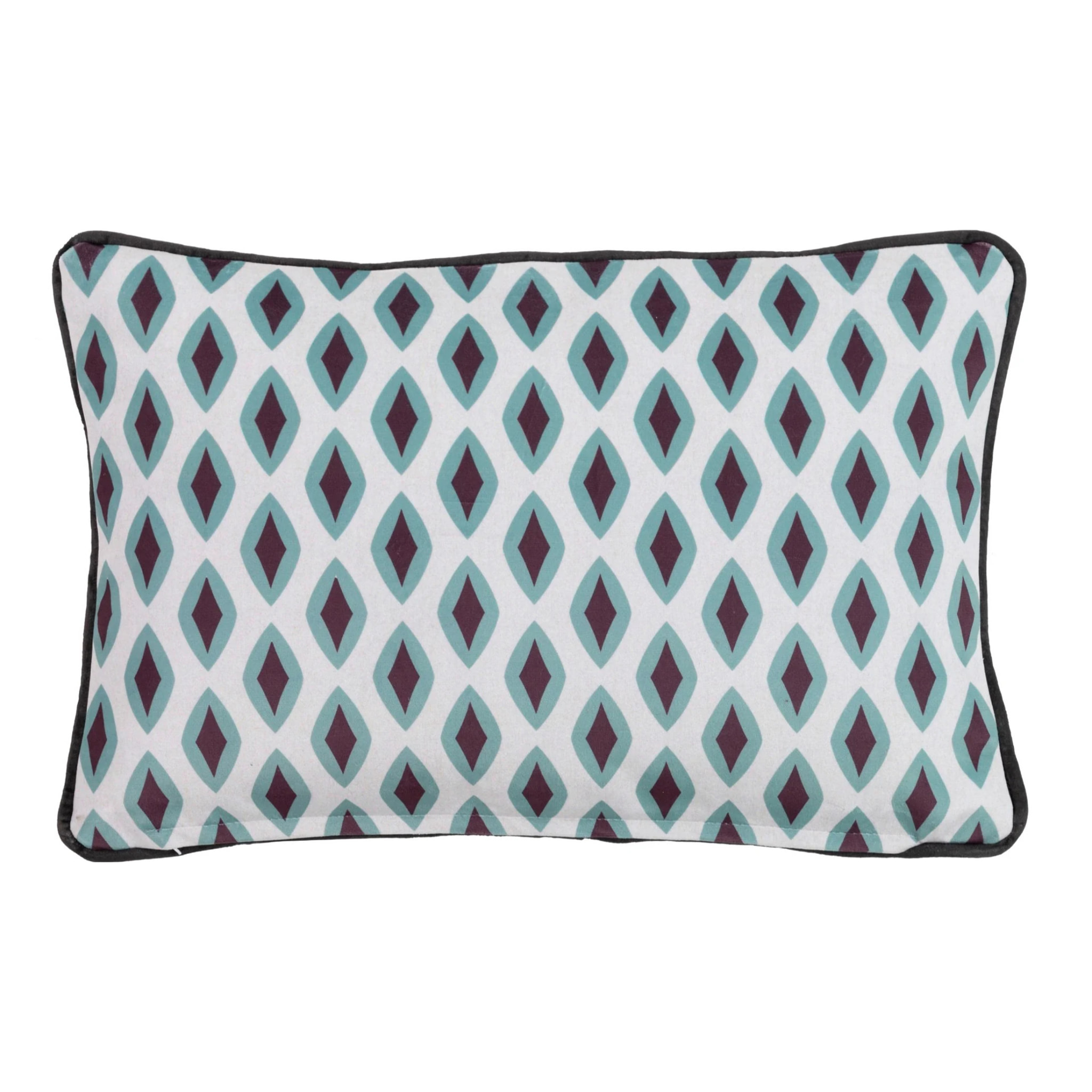 Cojin Velvet Flores Geometrico 45x13x30 Cm