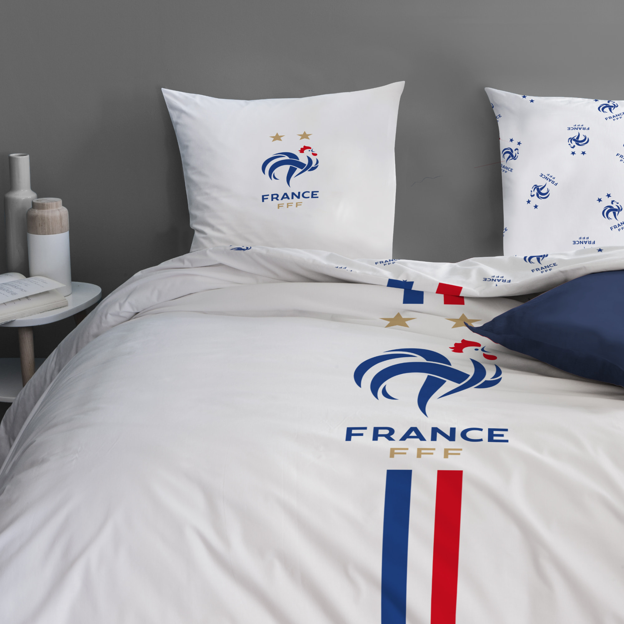 Parure de lit imprimée 100% coton, FFF CLASSIC