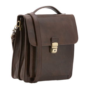 Borsa a tracolla  da uomo In Vera pelle Made in Italy 26x23,5x9 cm