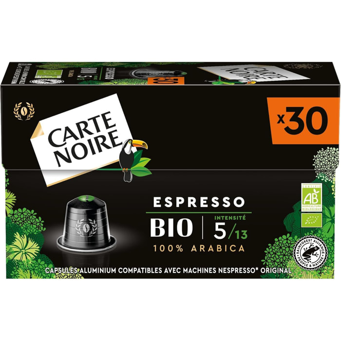 Espresso Bio n°5 x30 - Capsules compatibles Nespresso en aluminium