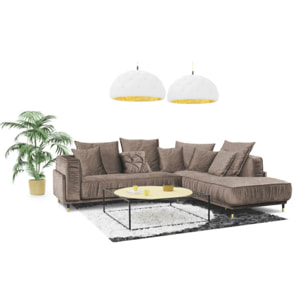 Canapé Tissu Angle droit Fiorenzo - 4 Places