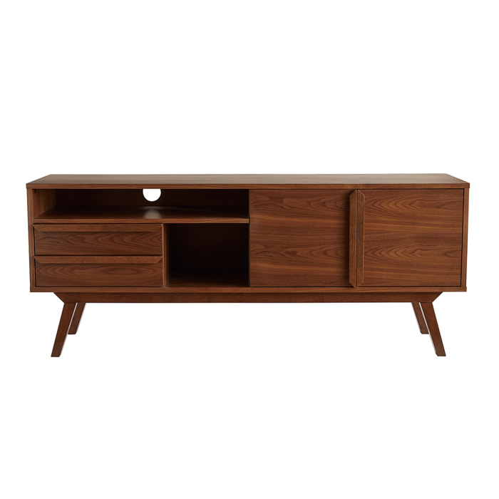 Meuble TV - Buffet vintage bois foncé noyer L160 cm VOLVER