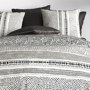 Parure housse de couette imprimée + 2 taies Lattice
