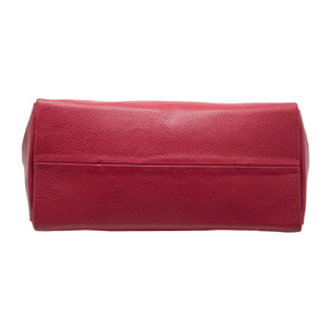 Chicca Borse - Borsa a Spalla Donna in Vera Pelle - Colore Dollaro Rosso