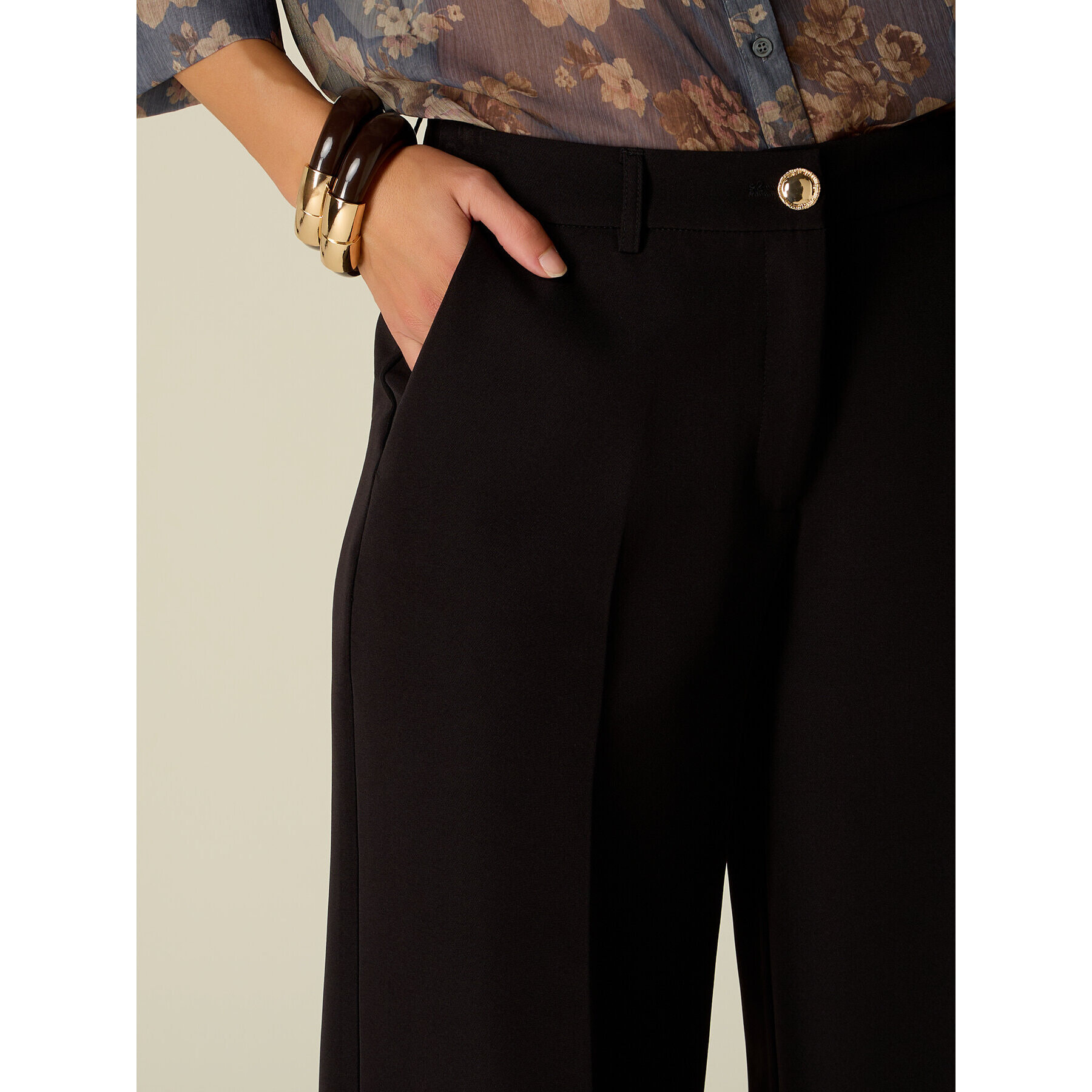 Oltre - Pantaloni a palazzo - Nero