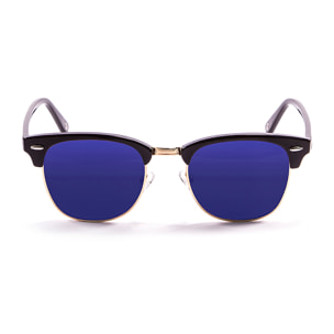 Occhiali da sole OCEAN MR. BRATT - montatura nera lucida con lenti Revo blu