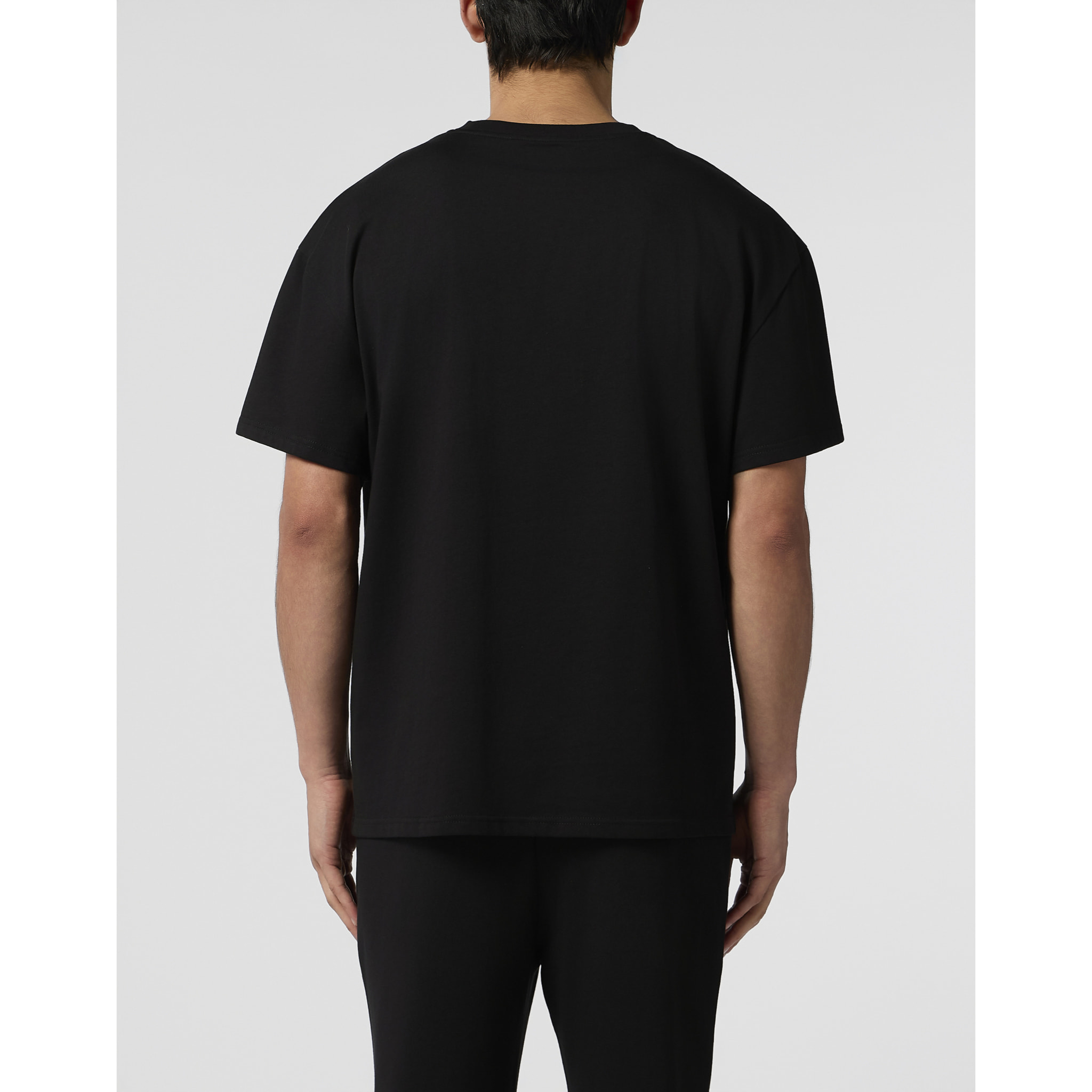 PLEIN SPORT Round Neck T-Shirt Chrome Scratch Edition