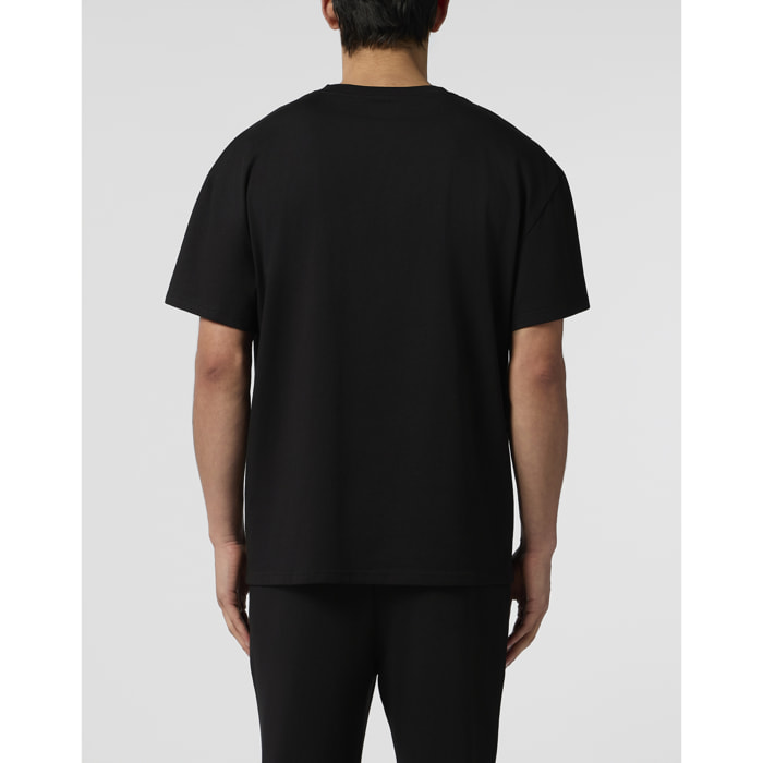 PLEIN SPORT Round Neck T-Shirt Chrome Scratch Edition