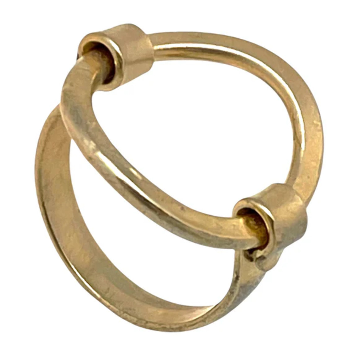 Anillo Unión en latón chapado dorado