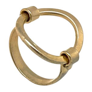 Anillo Unión en latón chapado dorado