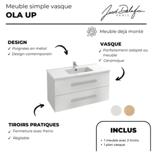 Meuble vasque Ola Up blanc